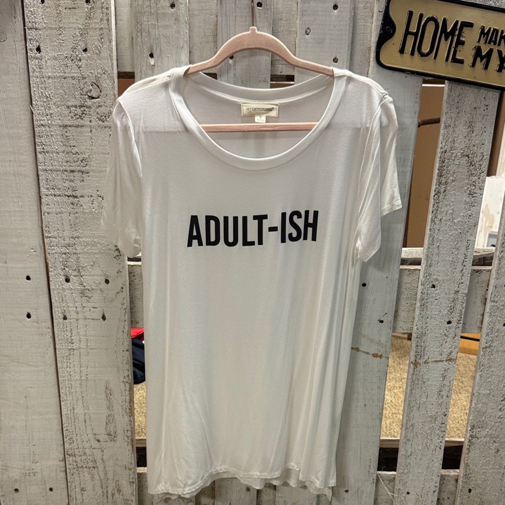 White 'Adult-ish' Graphic Tee